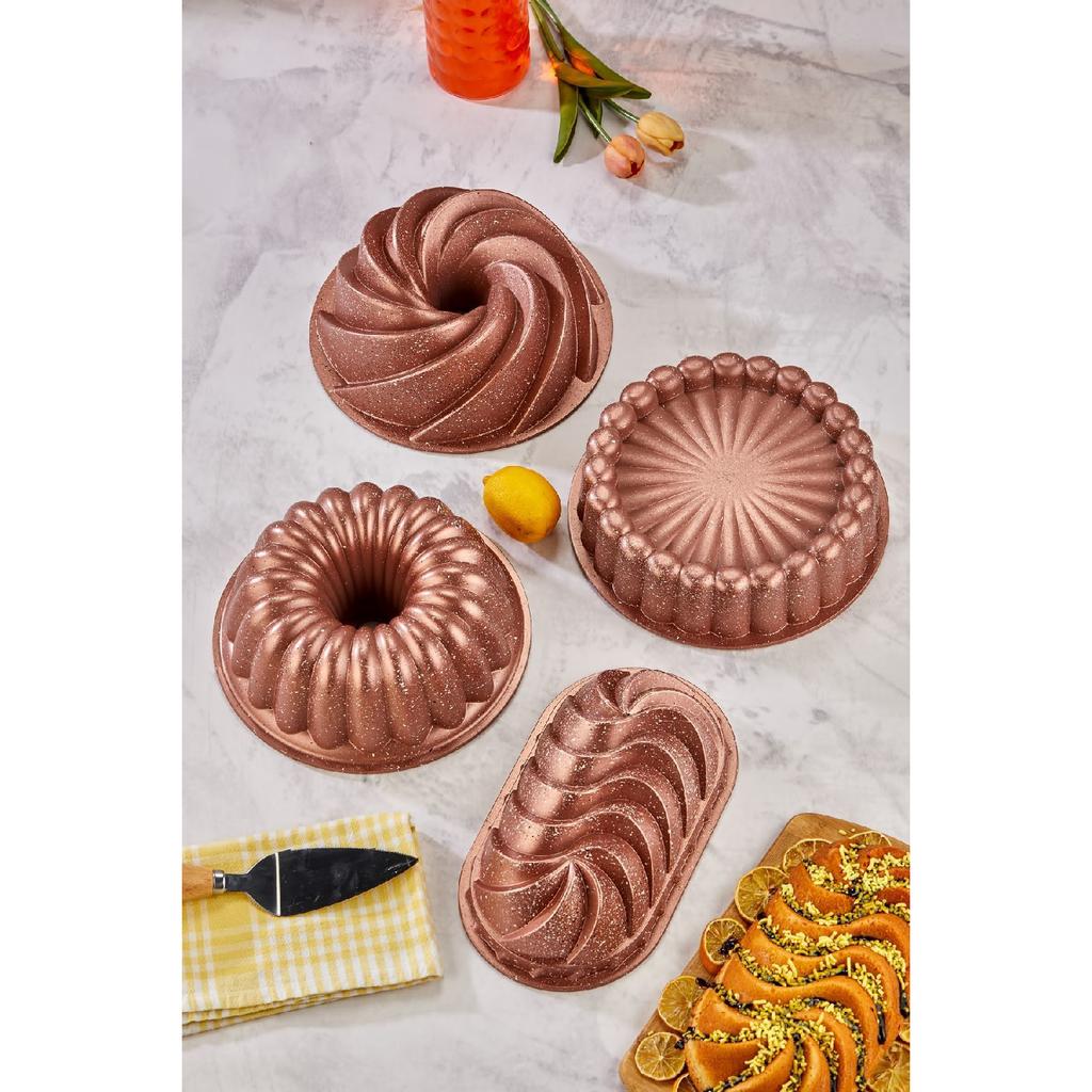 Granite Cast Cake Mold Set 4 Different Model Cake Mold Dowry Set Tart Pie Set