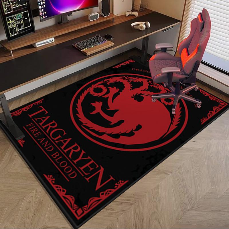Thrones Dragon Fire And Blood Carpet, Chair Rug,Rug for Office Bedroom living rooms, Doormat decor Fan Gift Christmas Gift