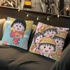 Chibi Cartoon Maruko Chan Pillow Case Removable Washable Cushion Cover – All-Season Soft Linen