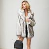 Средней длины пальто из искусственного меха, женская плюшевая куртка из лисьего меха, женская зимняя модная пушистая куртка размера плюс 7XL, пальто