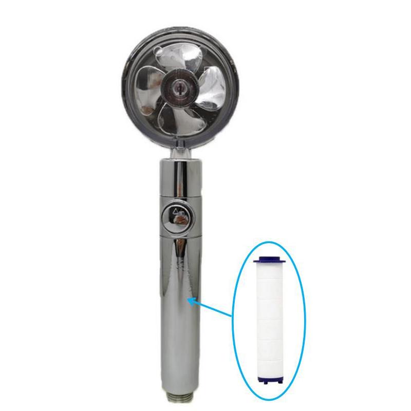 Пропеллерная душевая головка высокого давления с вращением на 360 градусов и вентиляторным фильтром, распылительная насадка с массажной дождевой насадкой, аксессуары для ванной комнаты