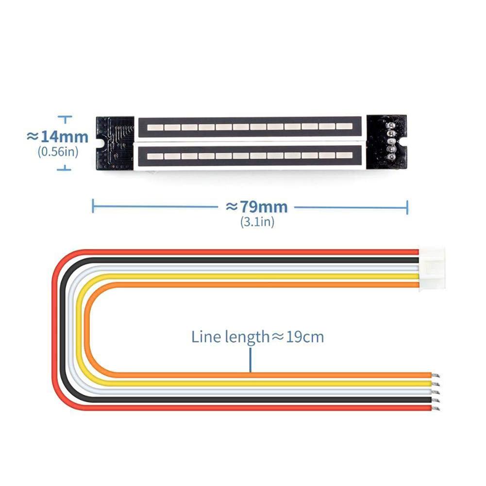 7-12V Dual Channel 12 Bit LED Music Spectrum Level Indicator Light Adjustable Light Speed Audio Music VU Level Indicator Meter