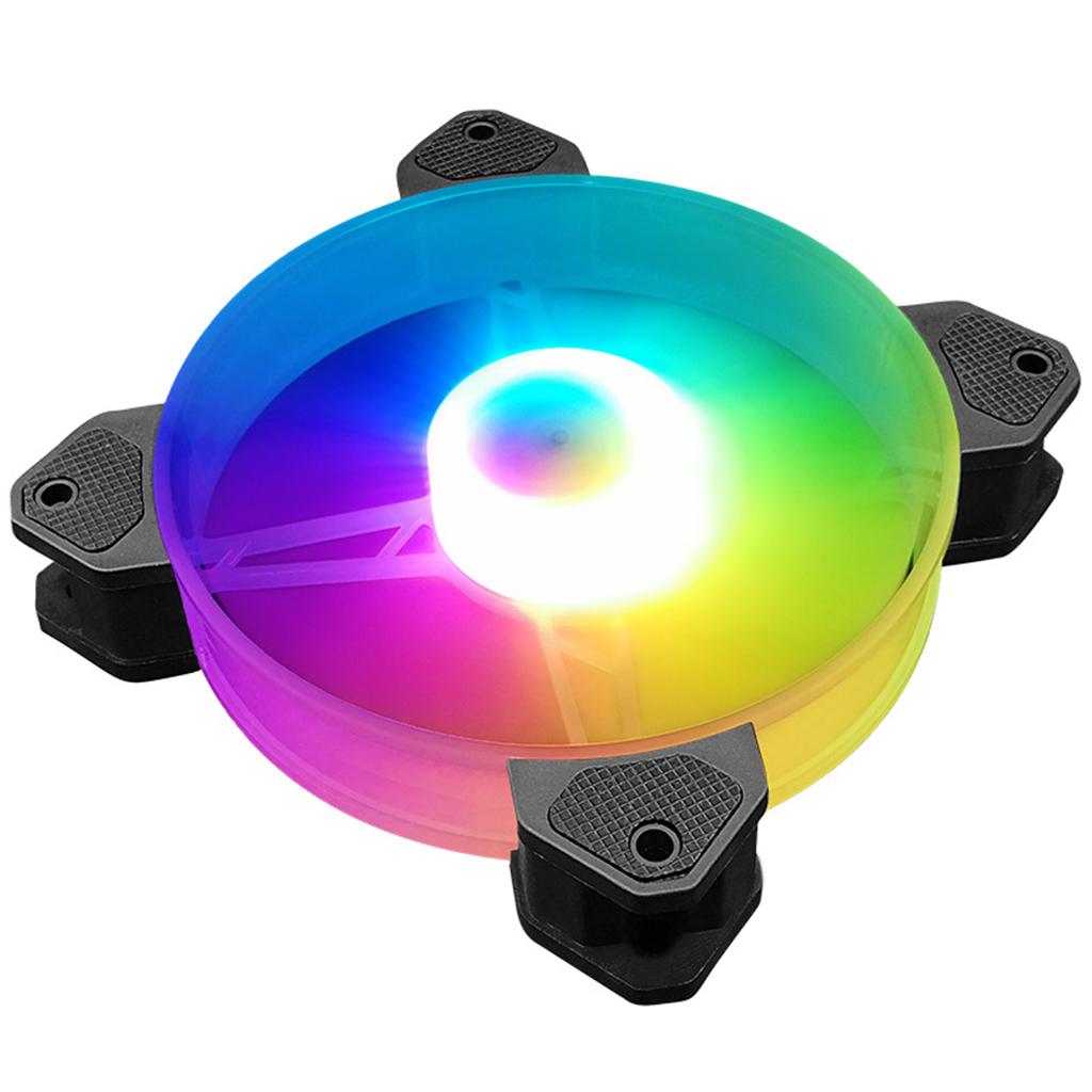 12cm Desktop PC Computer for Case Cooling Fan LED Lights Color Changing RGB Chassis Fan Controller Remote Control