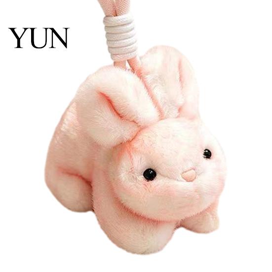 Cute Bunny Plush Keychain Scented Keychain, Mini Rabbit Stuffed Animal with Fragrance Adorable Gift for Kids Beads, Hanging Pendant Bag Backpack, Soft