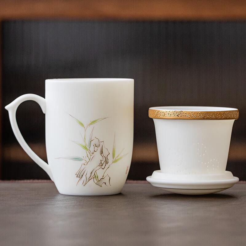 Jade Porcelain Tea Infuser Cup Set