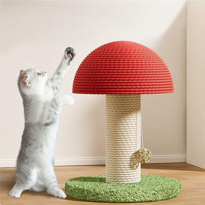 Гриб когтеточка веревка сизаль гриб когтеточка интерактивное вертикальное дерево для лазания и игрушка для царапания для котят и взрослых кошек