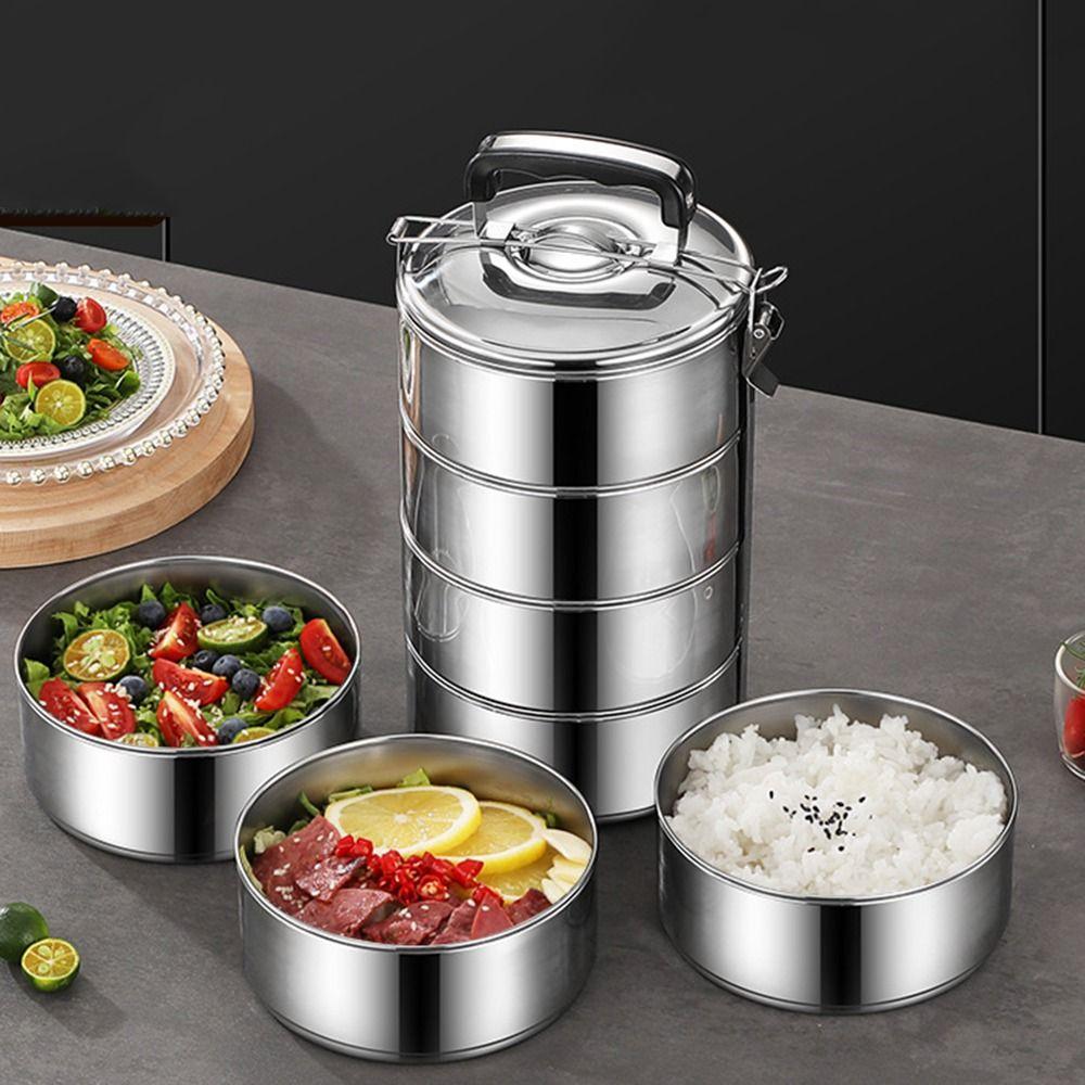 Stackable Insulated Food Container Stainless Steel Keep Warm Cylinder Food Warmer Men Women