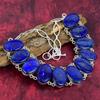 Lapis Lazuli Gemstone Jewelry, 925 Solid Sterling Silver Bracelet&necklace Jewelry Set For Her, Gorgeous Handmade Big Silver Set For Women