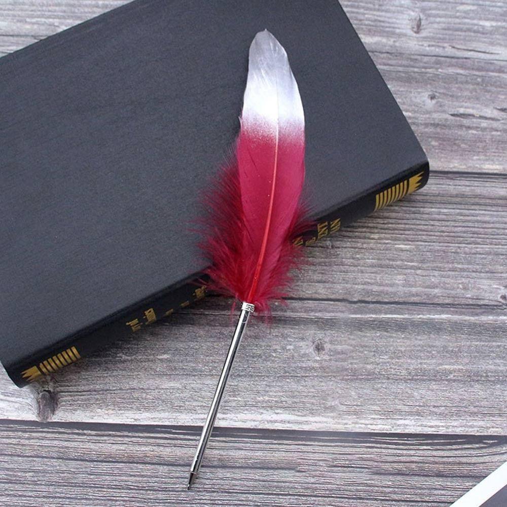 School Office Supplies Novelty Stationery Smooth Signature Ballpoint Pens Feather Pen Writing Tool
