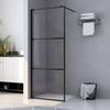 VidaXL Italian Walk-in Shower Screen with ESG Glass Black 80x195 Cm