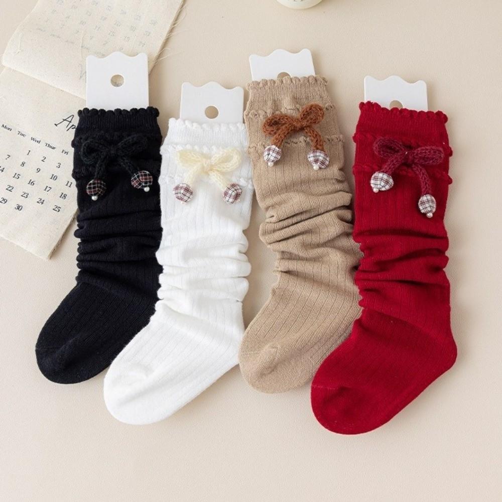 Knee High Length Knee High Socks Knitted Material Uniform Socks Sweet Knitted Socks For Girls