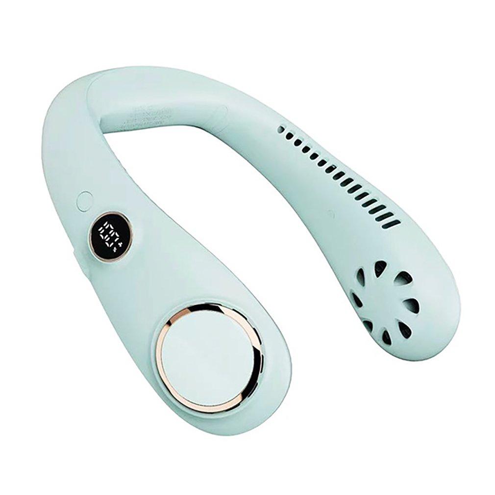 Портативный подвесной вентилятор для шеи, беспроводной USB-перезаряжаемый летний вентилятор, охлаждающий безлопастный носимый вентилятор с шейным ремешком, спортивный кулер для шеи