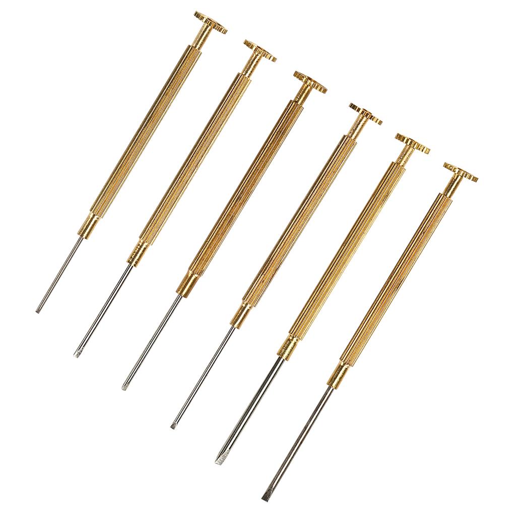6pcs Slot Watch Screwdrivers Set Copper Watch Glasses Computer Repairing Screwdrivers