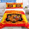 3PCS Spain FC Crest Printed Soft Bedding Set,Including 1pc Duvet Cover And 2pcs Pillowcases Perfect for Bedroom, Dormitory, Fan gift