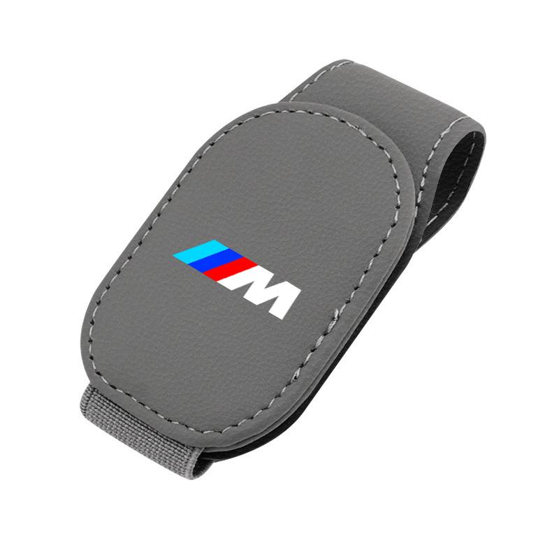 BBJK3 Для BMW M X1 X2 X3 X5 X6 E46 E39 E90 E36 E60 E34 E30 F30 Магнитный кожаный зажим-держатель для очков Универсальный автомобильный держатель для солнцезащитных очков