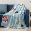 Snowflake Christmas Blanket Cozy Flannel Throw Winter Warm Festive Holiday Decor Gift Home Bedroom Dorm