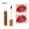 VIBELY Matte Amber Lip Glaze Non-Stick Lipstick Amber Leopard Lip Glaze