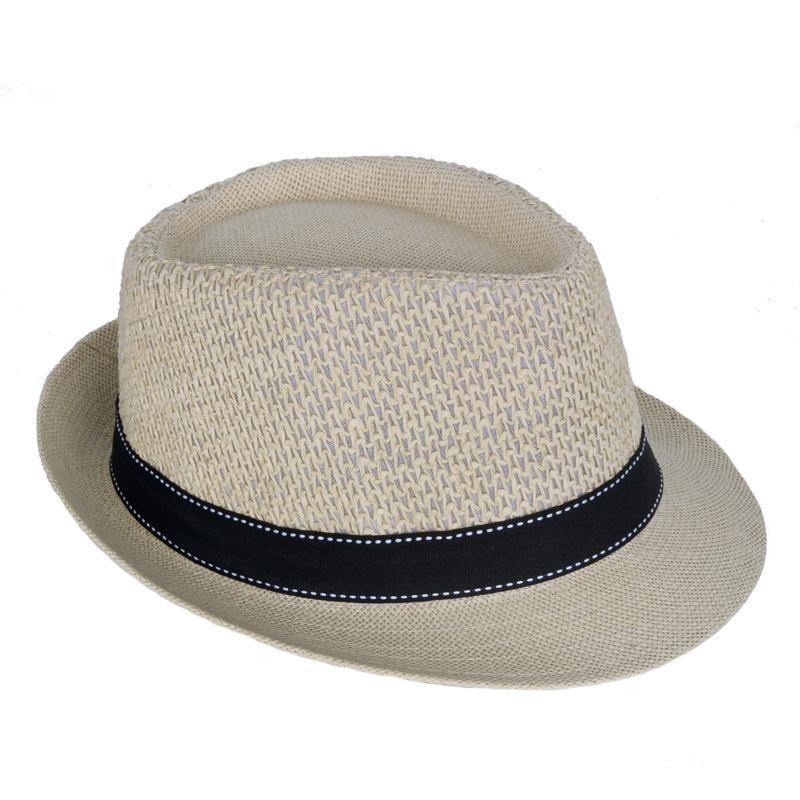 Summer Middle-Aged and Elderly Straw Hat Hollow Breathable Small Jue Hat Outdoor Sunscreen Sunshade Hat Jazz Topper Hat Bowler Hat