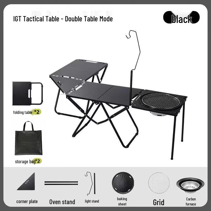 ZISIZ Multi-functional BBQ Folding Lift Table