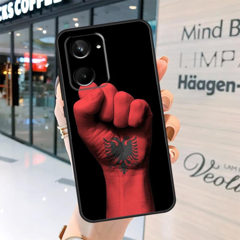 Albanian Flag Case For Realme 15 Pro 12 11 13 14 Pro Plus GT6 GT7 C55 C51 C53 C25 C63 C61 C65 C67 C71 C75