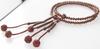 Kongodo Men's Buddhist Prayer Beads (Leather) Wooden Buddhist Prayer Beads, Tamo Leather Prayer Beads (M)