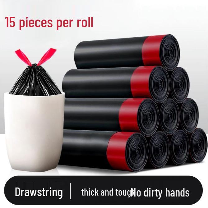 Extra Thick Drawstring Kitchen Garbage Bags - Household and Handheld Style