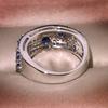 925  Plated Newest Gorgeous Blue Nano AAA+ CZ Genuine Sparkling Ring For Women Wedding Party Jewelry Gift