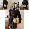 Stylish Korean Fashion Casual Women's Bucket Bag Trendy Fall Collection In Black And Brown