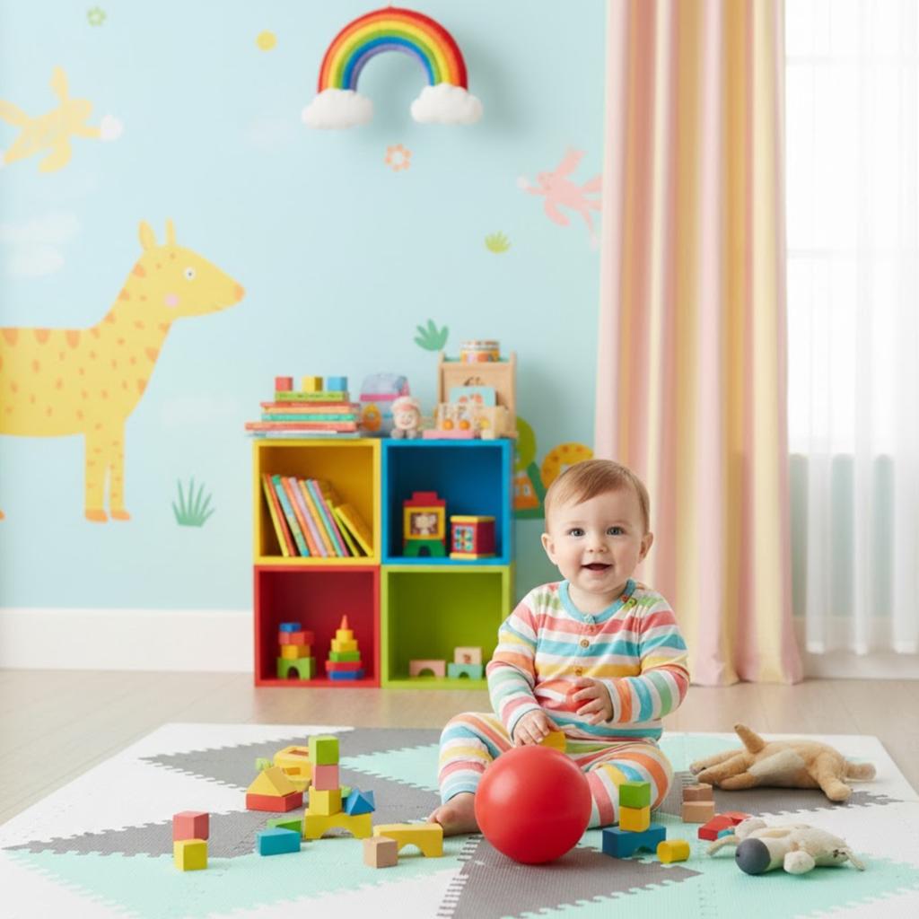 Foam mat puzzle for the floor protective mat foldable for children gift