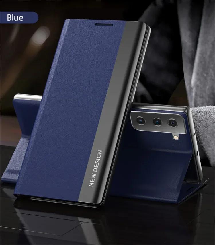Роскошный кожаный чехол-книжка для Samsung Galaxy S25 Edge S24 S23 S22 S21 S20 Ultra S10 Plus S23 S21 S24 FE Note 20 Ultra Чехол-подставка