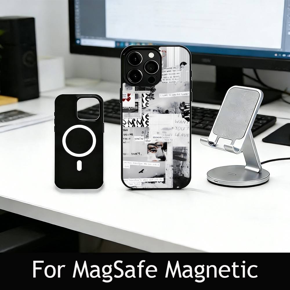 Винтажный чехол для телефона с газетным принтом для iPhone17,16,15,14,13,12,11 Plus,Pro, магнитный, для Magsafe, беспроводной зарядки