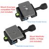 Haoge Screw Knob Clamp Adapter Mount for Quick Release QR Plate Camera Tripod Ball Head Monopod Ball Fits Arca Swiss and Manfrotto RC2 Plates CP-MAS
