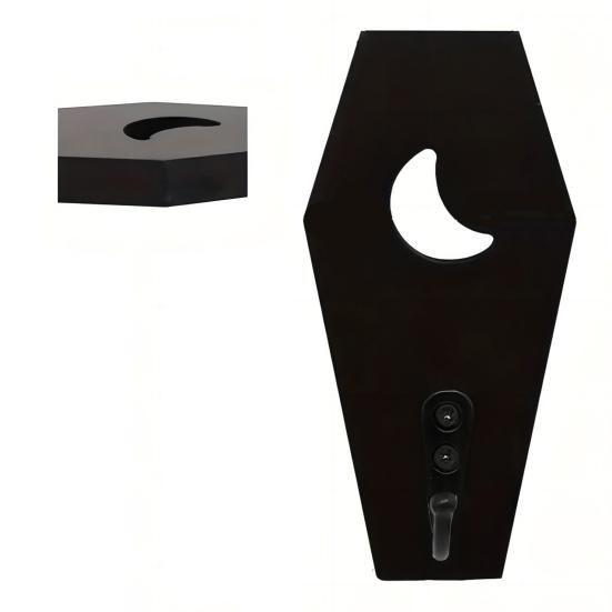 Настенный держатель для ключей в форме гроба, простая в установке настенная вешалка для полотенец с