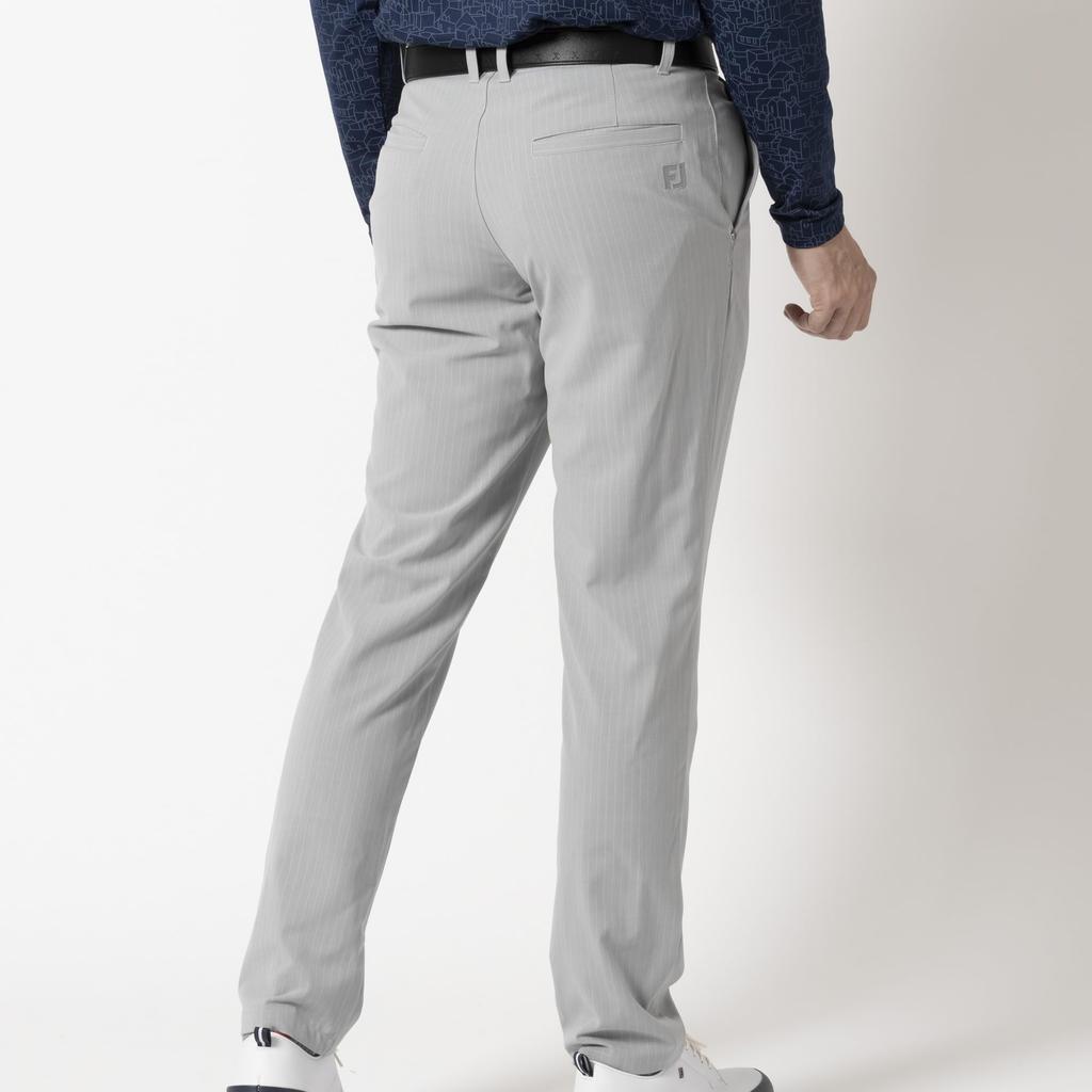 FootJoy Pinstripe Stretch Long Pants, Gray, Men's, Size Small, FJ-F24-P11, 32152-S