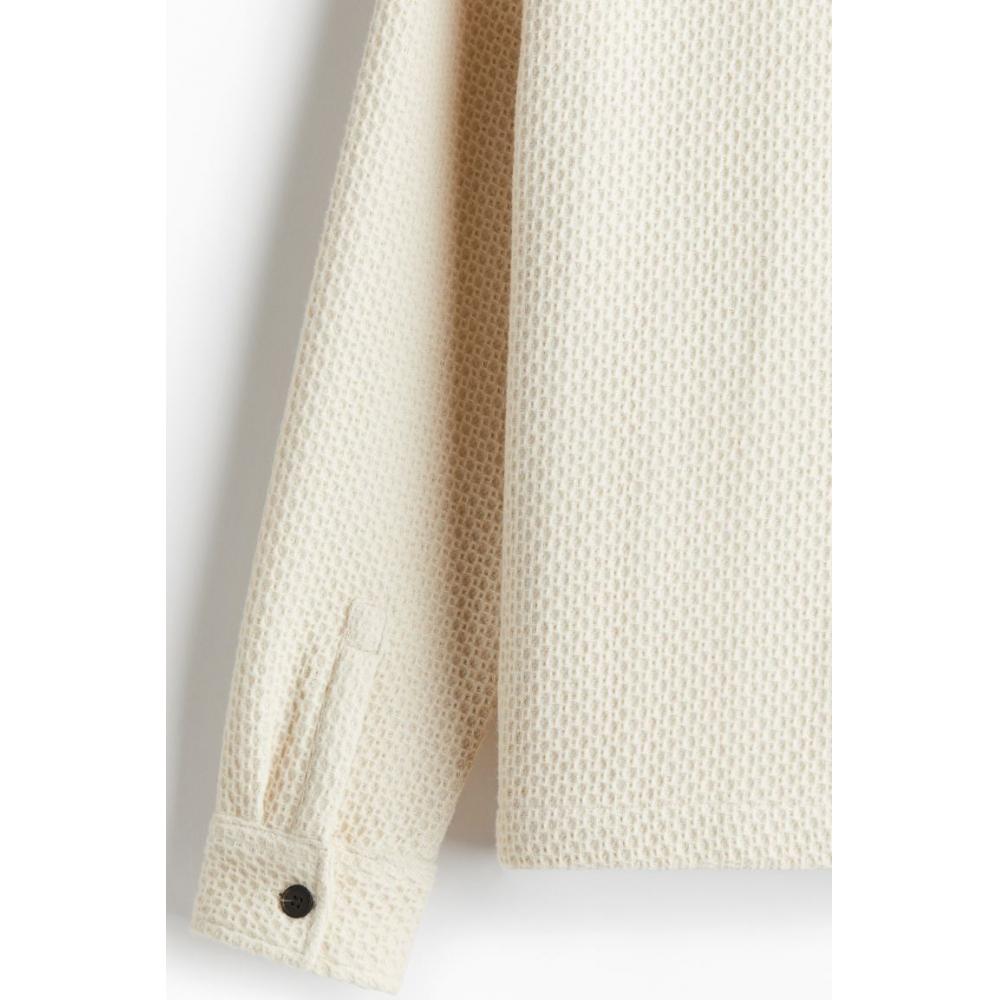 HM Regular Fit Waffle Texture oversHirt кремовый