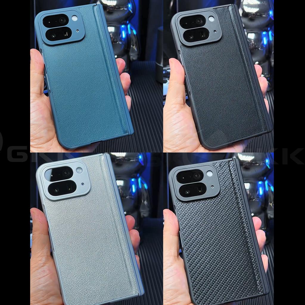 Магнитный шарнир Обычный кожаный чехол для Google Pixel 10 9 Pro Fold Внешний экран Стекло Подставка Бронированный чехол для Pixel 10 Pro Fold Чехол