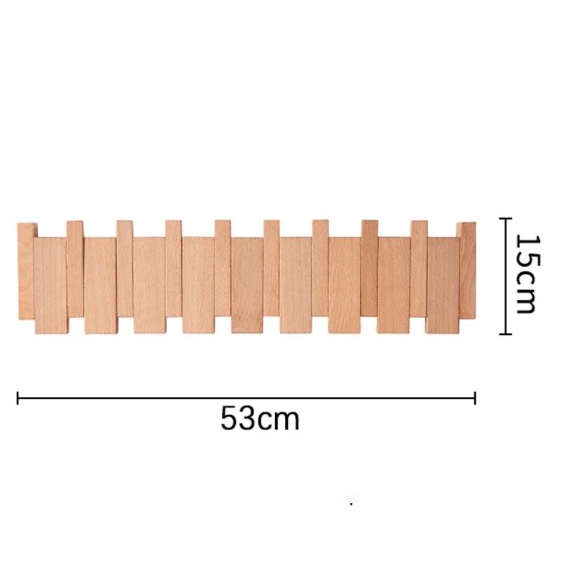 Beech Wooden Clothes Hangers Wall Mounted Organizer Clothes Hangers Piano Cap Hat Hanging Organizers Multipurpose Clothing Rack
