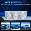52MM 3 In 1 Car Oil Pressure Water Temp Voltmeter Triple Gauge Kit Universal Car Water Temp Gauge Meter With Sensor For 12V Car