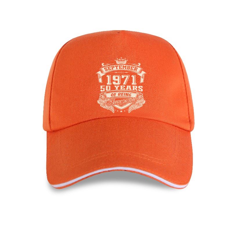 Новая кепка, родившаяся в сентябре 1971 года, хлопковая бейсболка большого размера «50 лет успеха» на заказ
