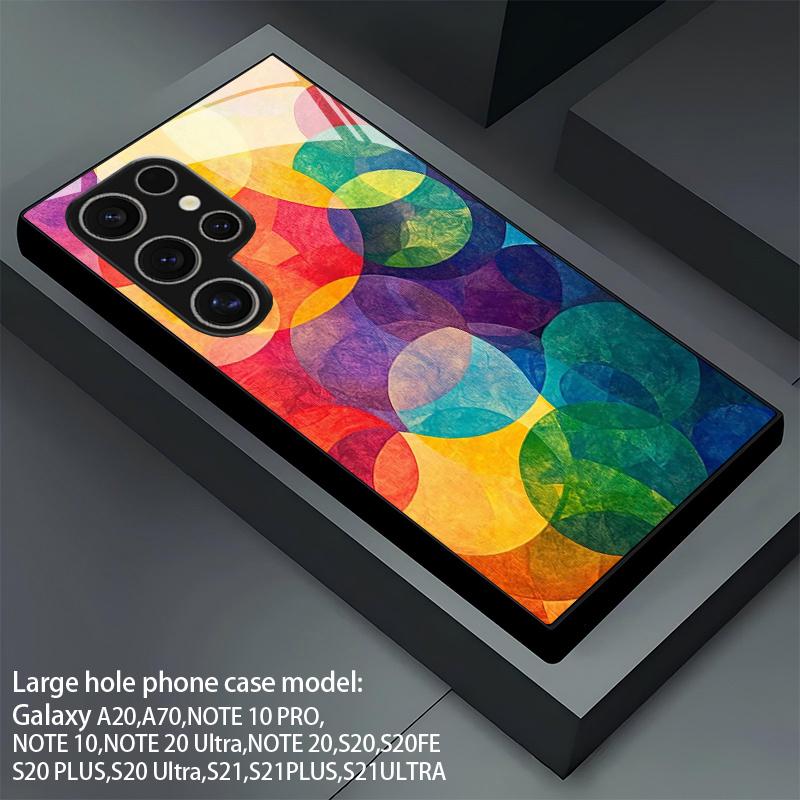 Абстрактный Цветной Узор 2D Чехол для Телефона для Samsung S26 S25 S24 S23 S22 S21 S20 A56 A36 A16 - Прочный Стеклянный Защитный Чехол