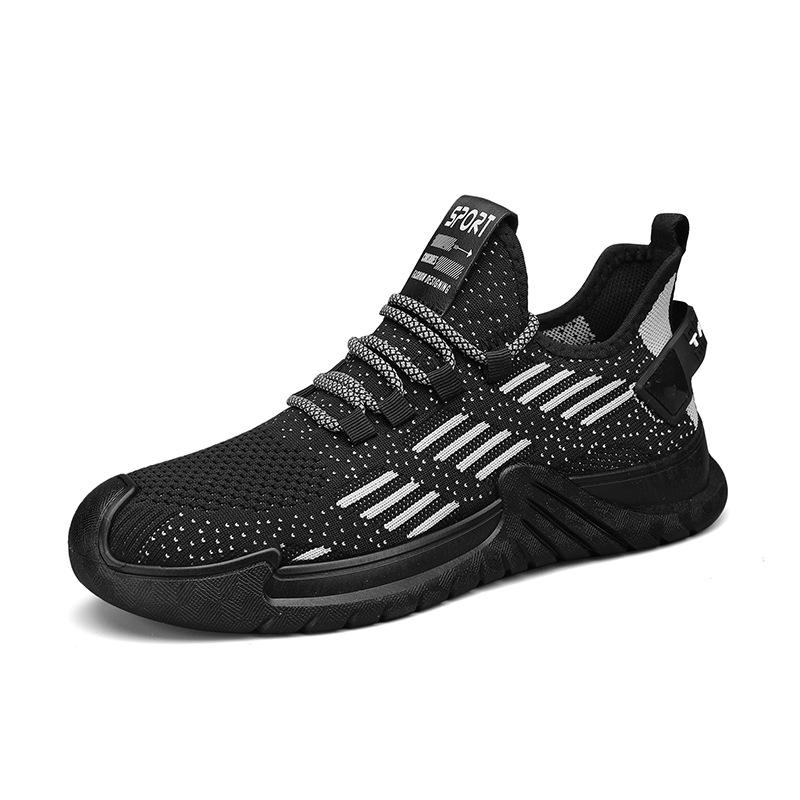 Мужская дышащая спортивная обувь для бега с летающей тканью, модные повседневные сетчатые кроссовки, уличные легкие кроссовки