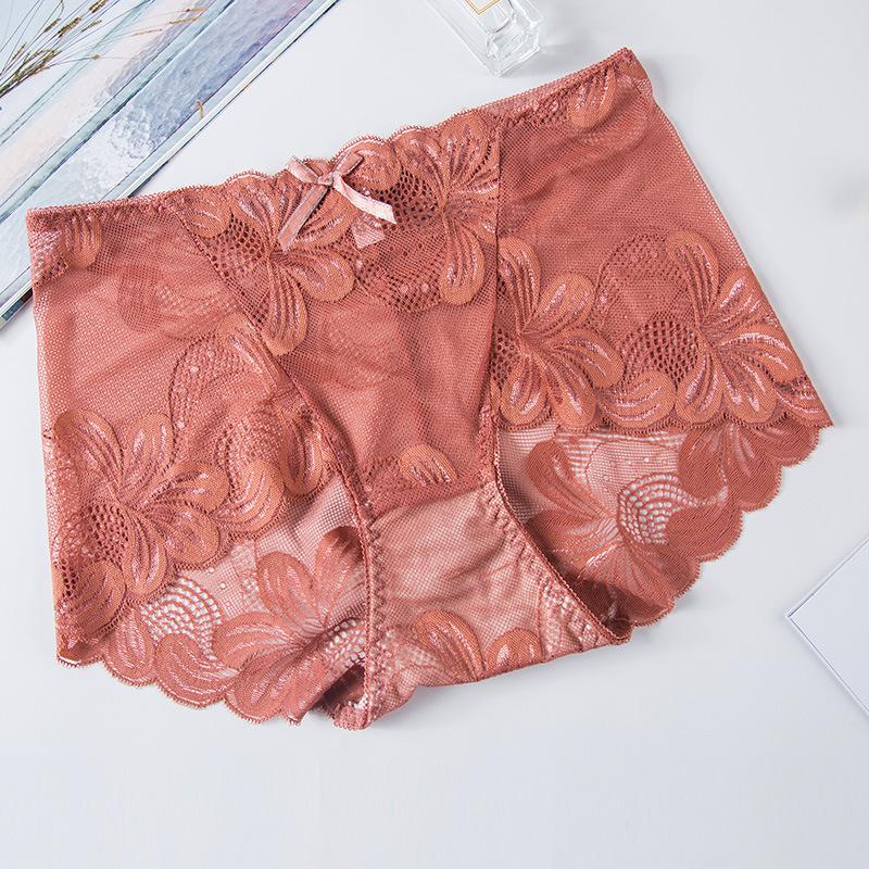 Large Size M-3XL Modal Panties High Waist Women Sexy Lace Underpants Female Briefs Underwear 11 Colors