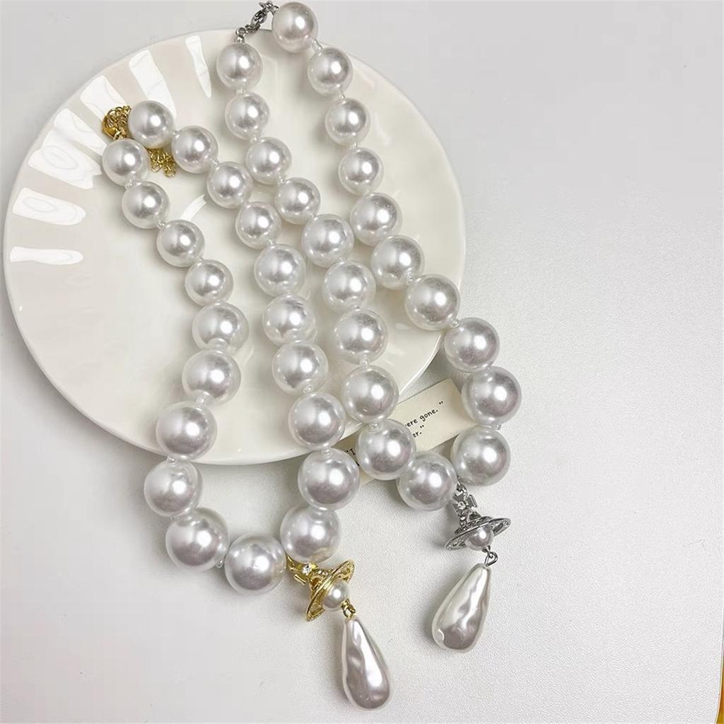 Tooxika Преувеличенное трехмерное ожерелье-подвеска в стиле барокко с жемчугом в форме капли воды, легкая роскошь, темперамент, цепочка-джемпер для женщин