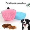 Dog Treat Bag with Zipper Closure Waterproof Easy To Clean Flexible Silicone Pet Snack