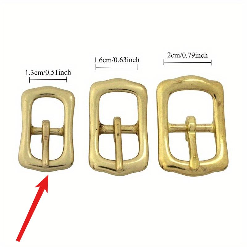 Solid Brass Belt Buckle Tri Glide Middle Center Bar Buckle for Leather Craft Bag Strap Garment Belt Luggage Hardware Accessories