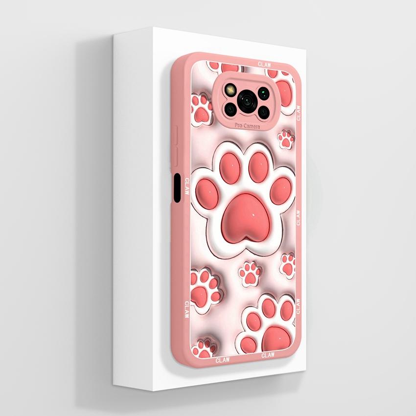 Чехол для телефона Xiaomi Poco X3 X5 X6 X7 C40 C50 C51 C55 C71 C75 Милый кот Мягкие чехлы Защита объектива Жидкий силикон Противоскользящий чехол Для корпуса Xiaomi