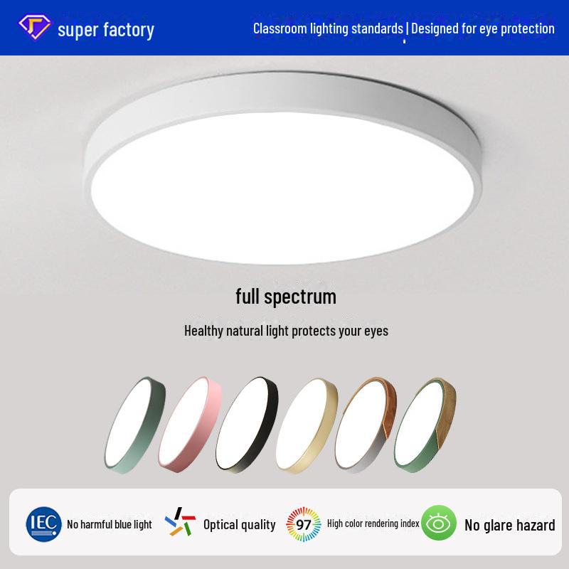 High-End Round Ceiling Lamp for Eye Protection: Ideal for Bedroom, Living Room, Corridor, Aisle, or Balcony.