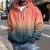 Мужская повседневная однотонная толстовка с капюшоном на молнии, повседневная футболка с длинным рукавом на молнии