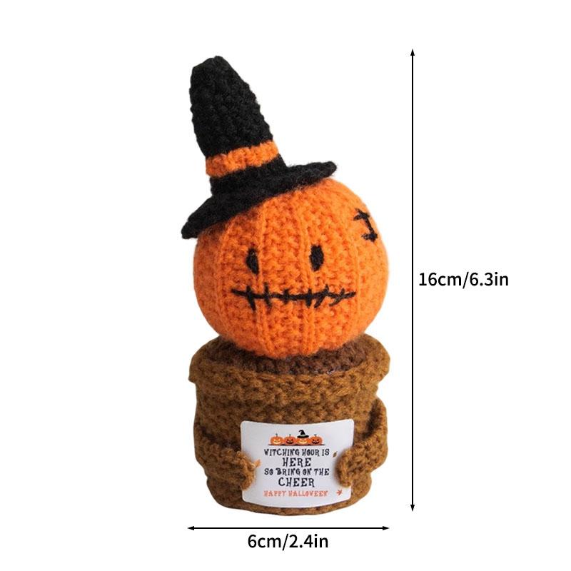 Crochet Flower Artificial Flower Potted Halloween Decoration 2025 Office Desk Accessorie Party Guests Gift Room Decor