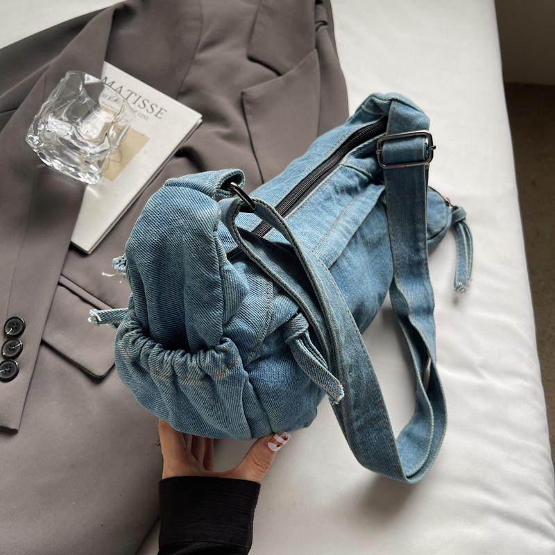 Джинсовая сумка женская большая вместительная сумка на плечо легкая сумка кроссбоди